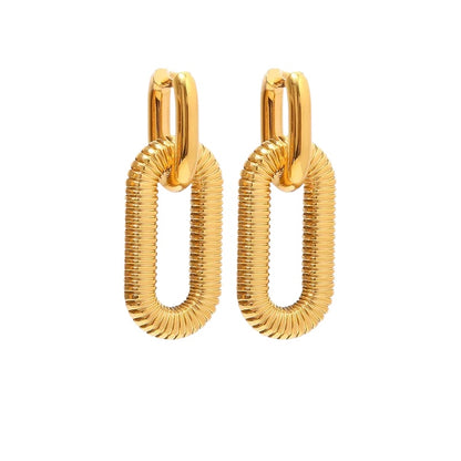 Brincos de aço Chrysa - w123