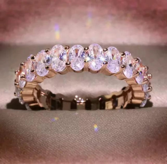 Δαχτυλίδι ορειχάλκινο με ζιργκόν ροζ χρυσό - w271