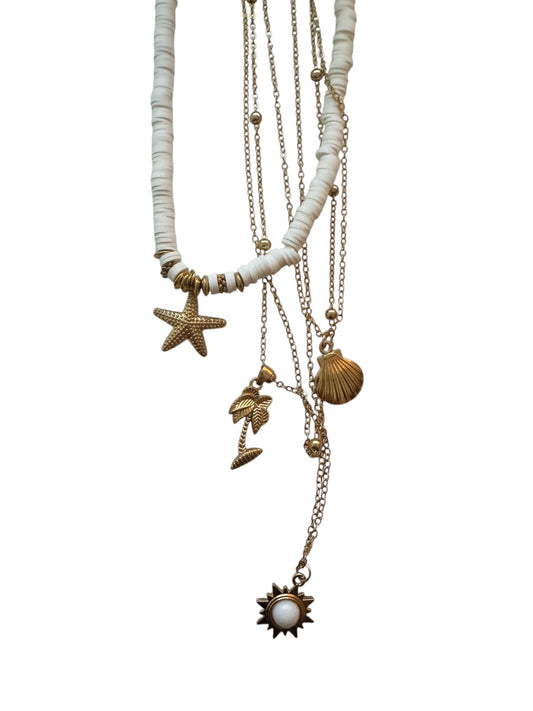 Κολιέ ορειχάλκινο πολλαπλό - w332