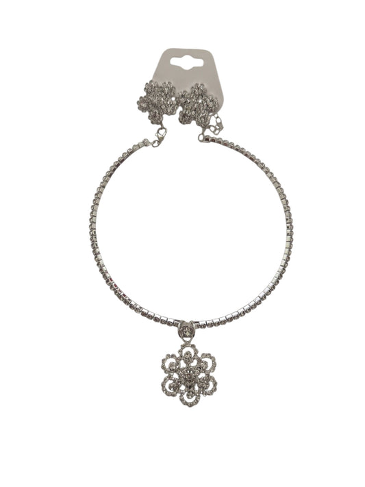 Set colier și cercei cu strasuri - w378