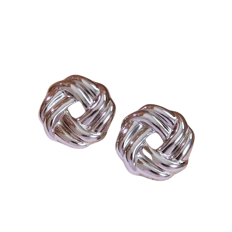 Earrings of steel silver - EA627