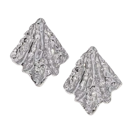 Earrings of steel silver -ea496