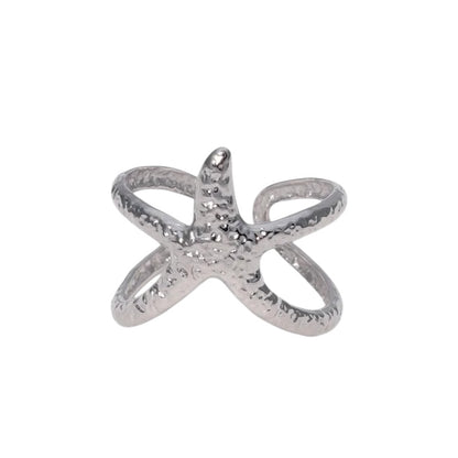 Δαχτυλίδι ατσάλινο αστερίας - w471