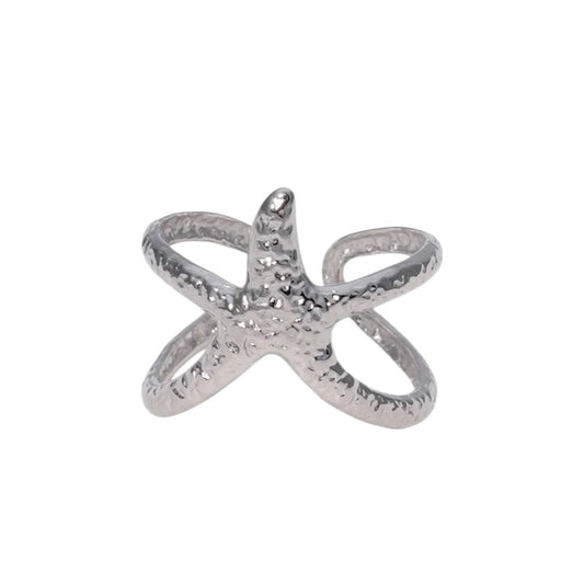 Δαχτυλίδι ατσάλινο αστερίας - w471