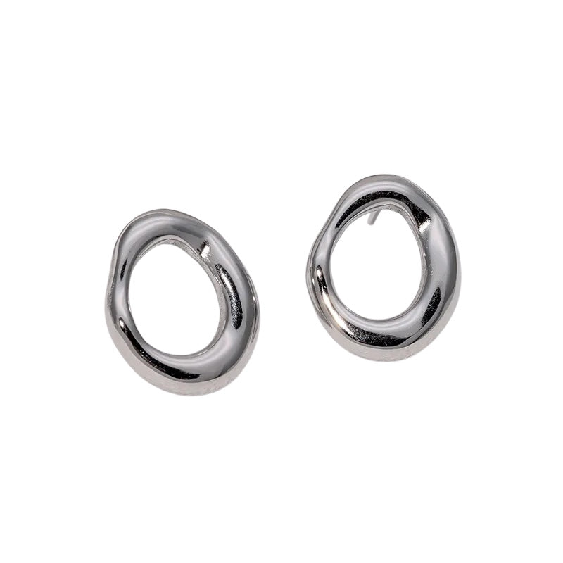 Earrings of steel silver - EA636