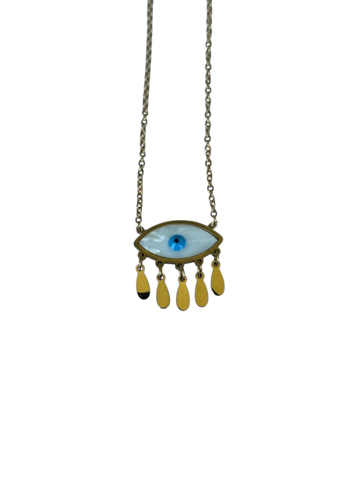 Steel necklace with eye - w487