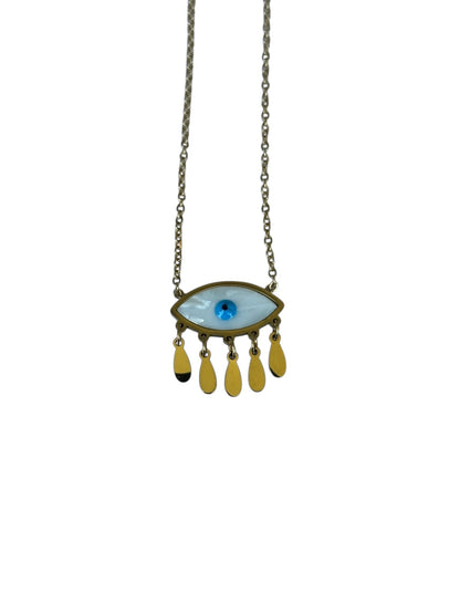 Steel necklace with eye - w487