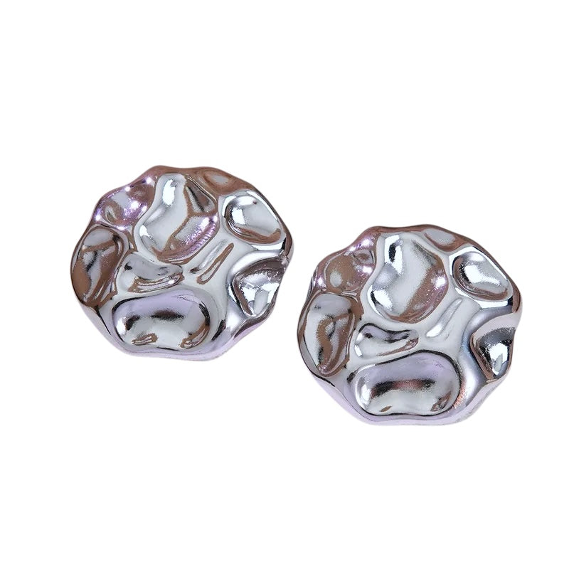 Σκουλαρίκια ατσάλινα ασημί - ea489