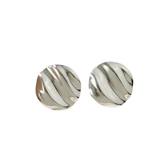 Earrings of steel silver - EA556