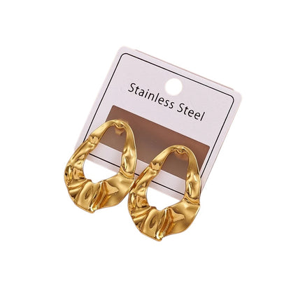 Σκουλαρίκια ατσάλινα χρυσά - EA415