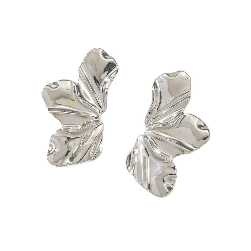 Σκουλαρίκια ατσάλινα ασημί - ea487