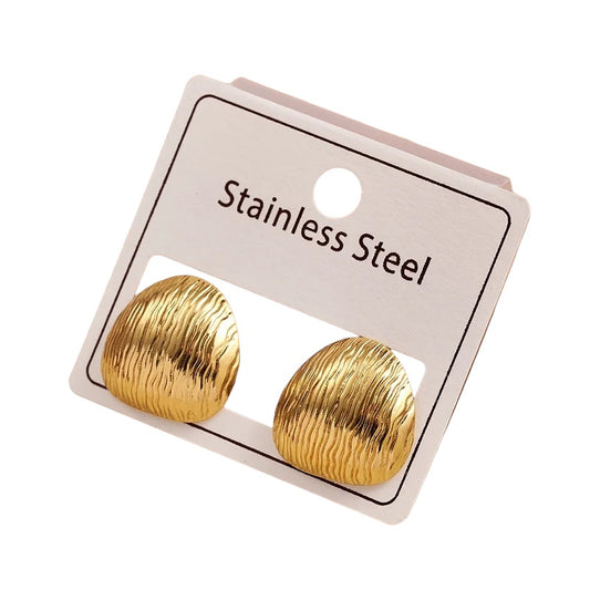 Σκουλαρίκια ατσάλινα χρυσά - ea536