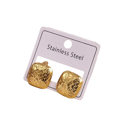 Earrings of steel gold - EA036