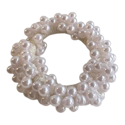 Λαστιχάκι με λευκές πέρλες - HA001