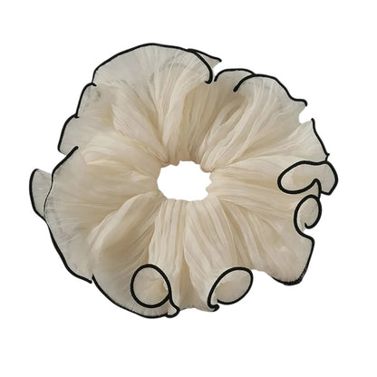 Λαστιχάκι scrunchie τούλινο κρεμ - HA030