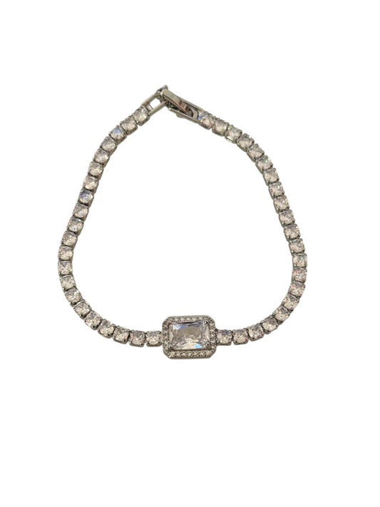 Βραχιόλι ορειχάλκινο με ζιργκόν- w552