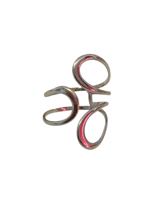 Δαχτυλίδι ατσάλινο ασημί- w575