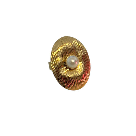 Δαχτυλίδι ατσάλινο χρυσό- w578