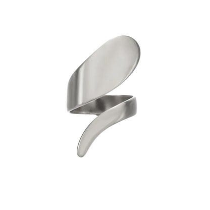 Δαχτυλίδι ατσάλινο ασημί- w580