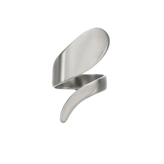 Δαχτυλίδι ατσάλινο ασημί- w580