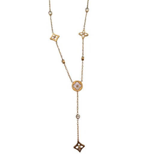 Κολιέ ατσάλινο χρυσό - w589