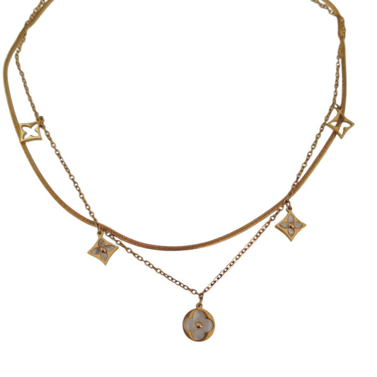 Κολιέ ατσάλινο χρυσό - w590