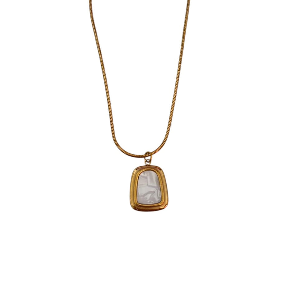 Κολιέ ατσάλινο χρυσό - w600