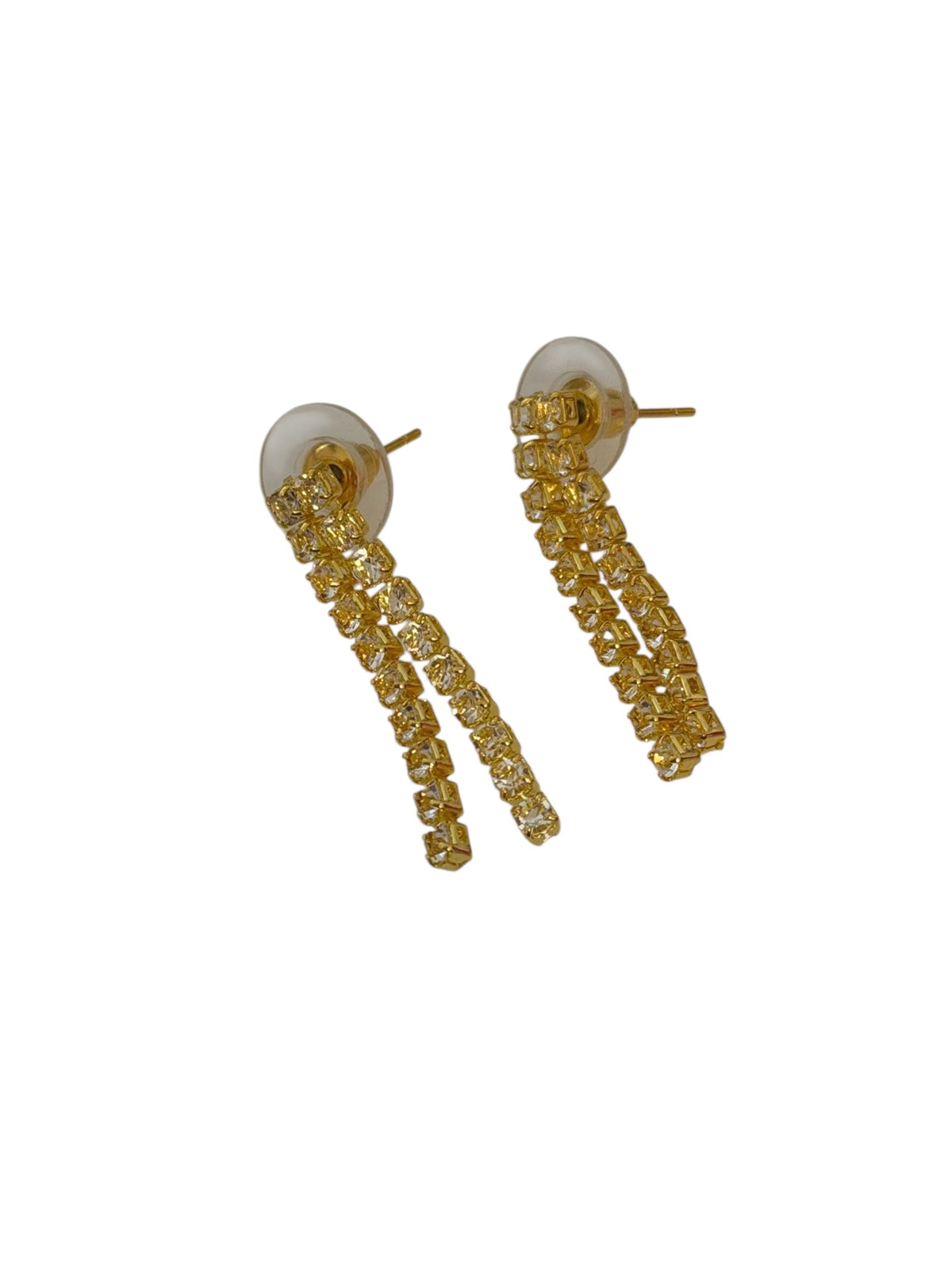 Σκουλαρίκια ορειχάλκινα με στρας -w640