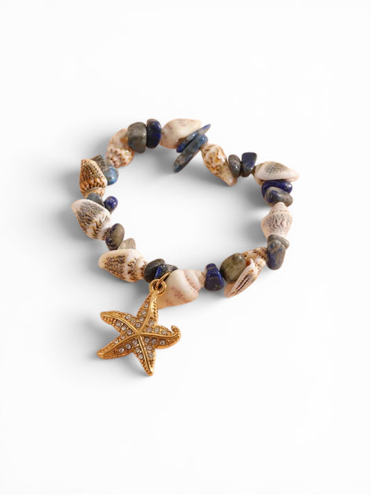 Βραχιόλι ατσάλινο με καλοκαιρινά charms - BR418