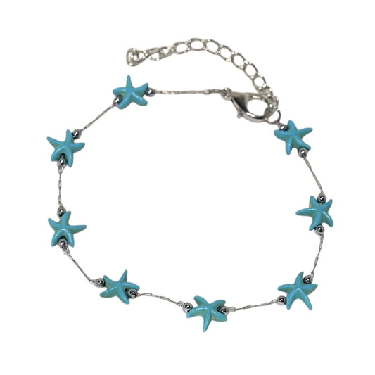 Beinarmband aus Stahl mit buntem Zirkon – AN039