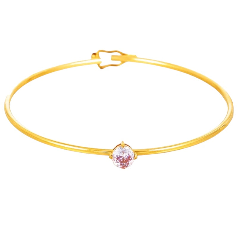 Bracciale in acciaio con fiori bianchi - BR255
