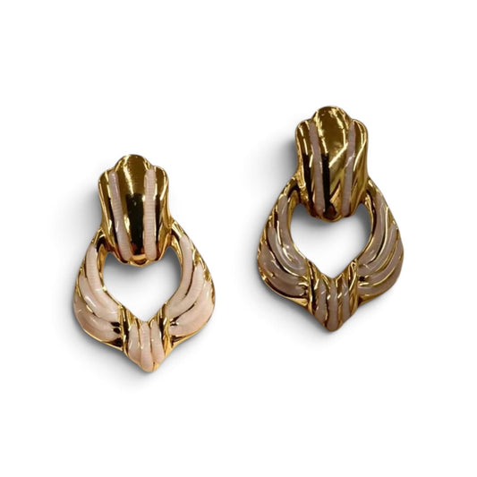 Boucles d'oreilles acier beige - EA588