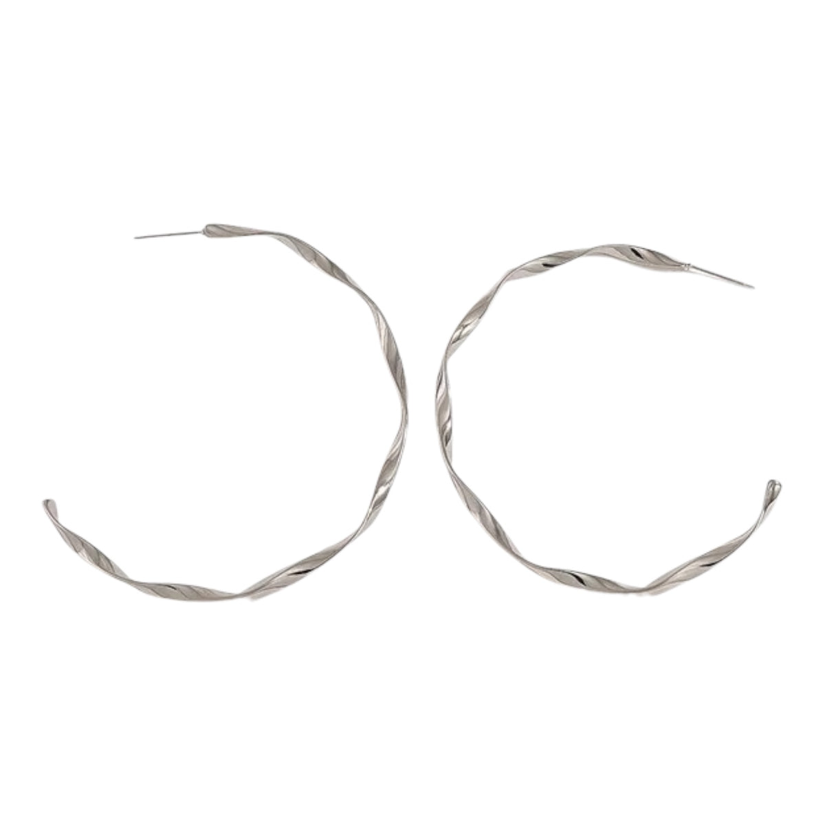 Boucles d'oreilles triple créoles acier doré- EA649