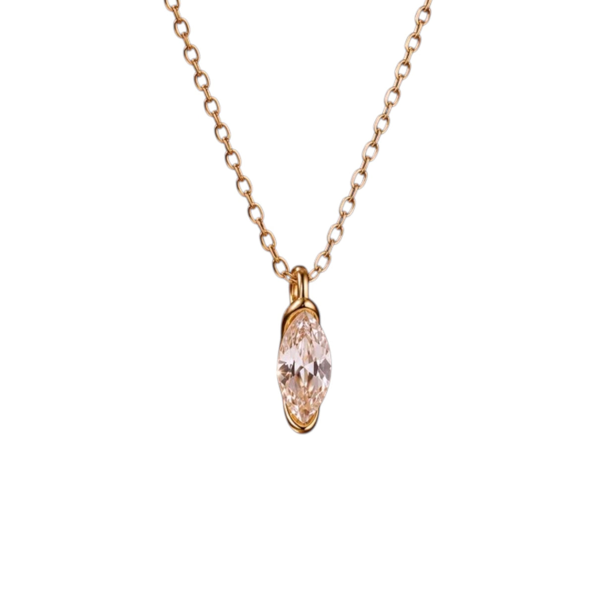Steel necklace with faux resin heart - NE596