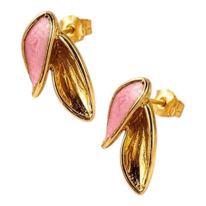 Boucles d'oreilles triple créoles acier doré- EA649