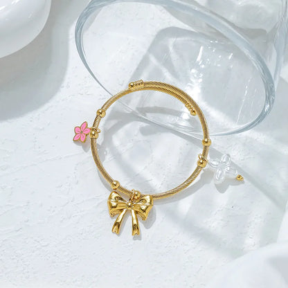 Βραχιόλι επιχρυσωμένο ατσάλι με φιόγκο-BR172