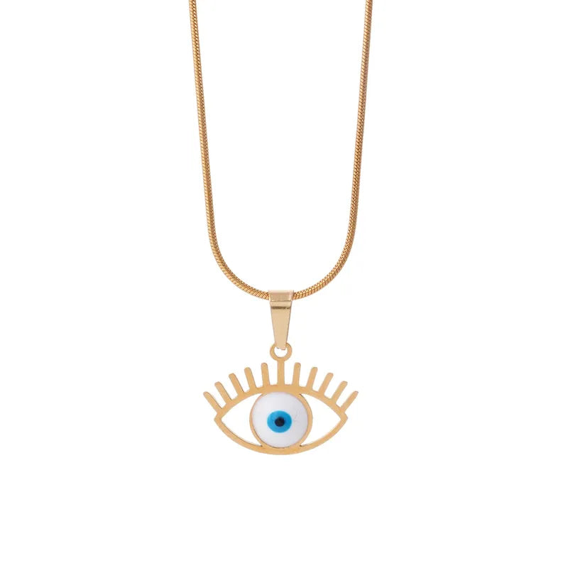 Κολιέ ατσάλινο με μάτι - NE084