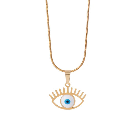 Κολιέ ατσάλινο με μάτι - NE084