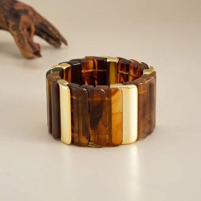 Βραχιόλι ρητίνη με χρυσό - BR458