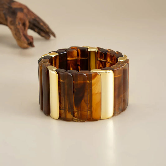 Βραχιόλι ρητίνη με χρυσό - BR458