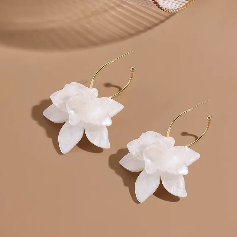 Starfish steel earrings with blue stones- EA681