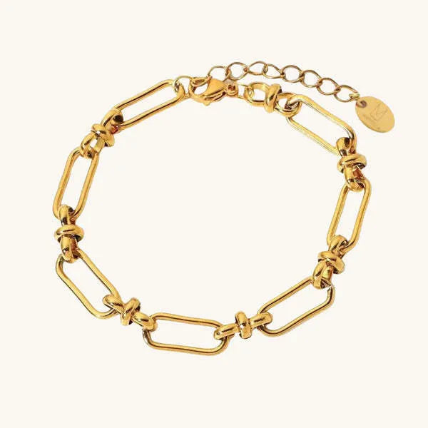 Steel gold bracelet - w070