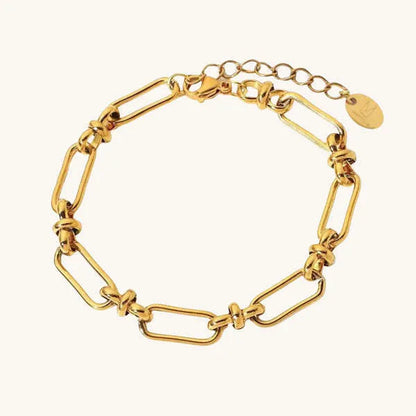 Steel gold bracelet - w070