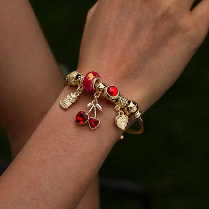 Bangle Bracelet with Cherries - Br250