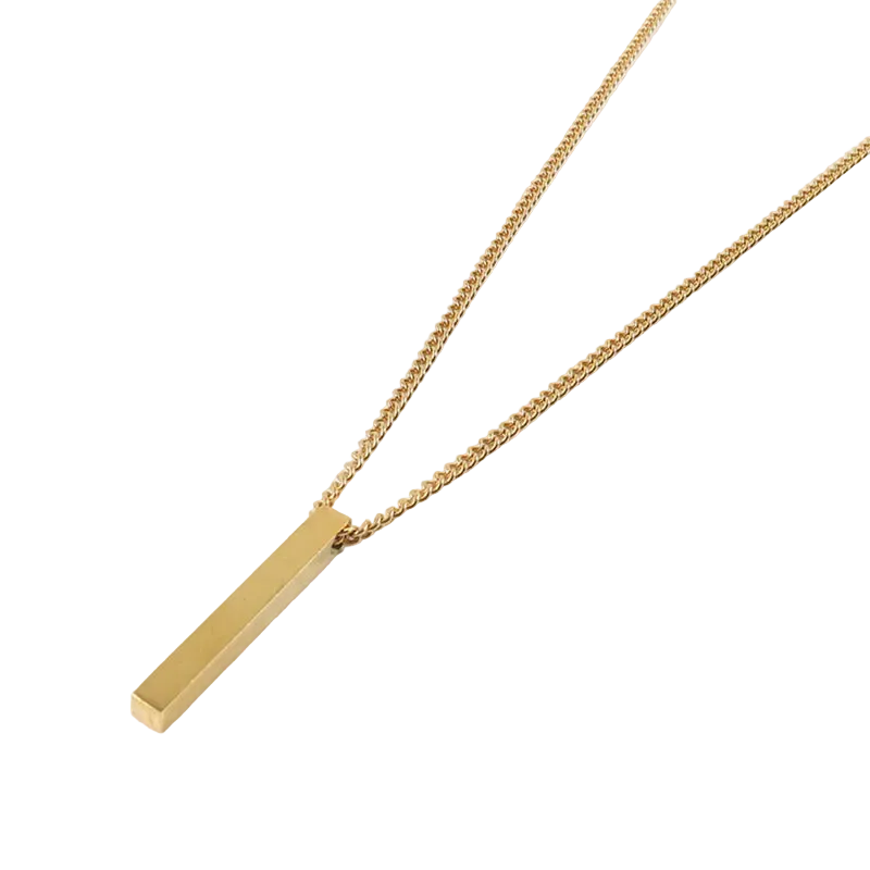 Κολιέ επιχρυσωμένο ατσάλι stick-NE108