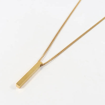 Κολιέ επιχρυσωμένο ατσάλι stick-NE108