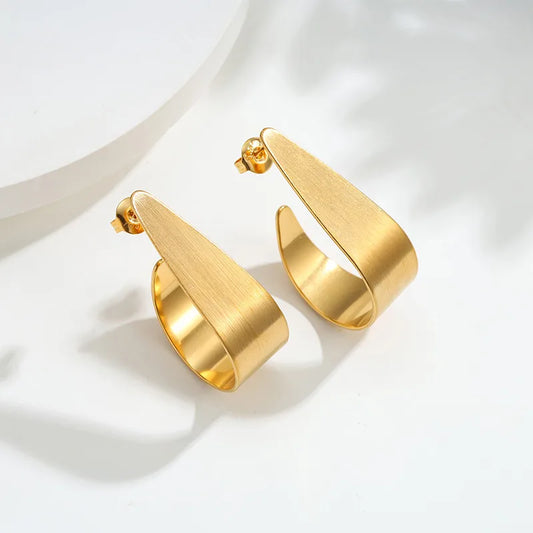 Pendientes estrella de mar de acero con piedras azules- EA681