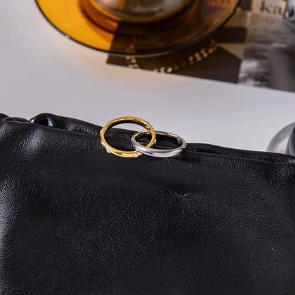 Triple gold steel ring - R372