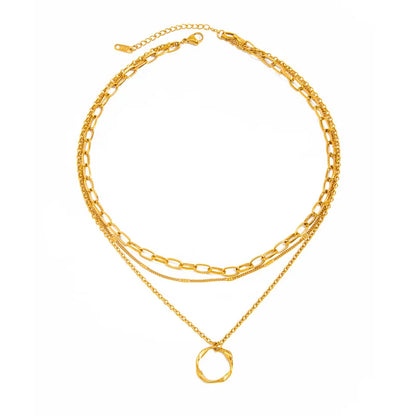 Steel necklace with faux resin heart - NE596