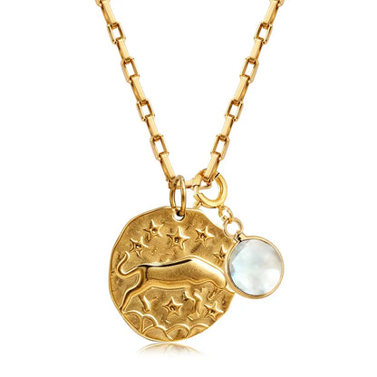 Κολιέ ατσάλινο με ζώδια - NE020